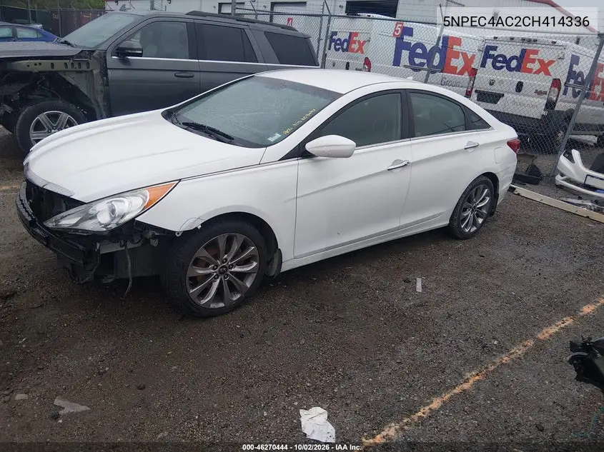 2012 HYUNDAI SONATA VIN 5NPEC4AC2CH414336 — фото 2