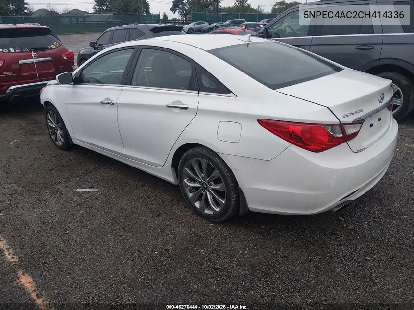 2012 HYUNDAI SONATA VIN 5NPEC4AC2CH414336 — фото 3
