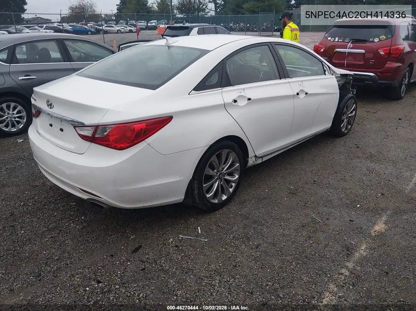 2012 HYUNDAI SONATA VIN 5NPEC4AC2CH414336 — фото 4
