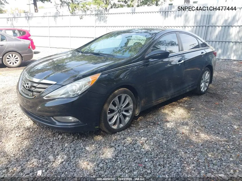 2012 HYUNDAI SONATA VIN 5NPEC4AC1CH477444 — фото 2