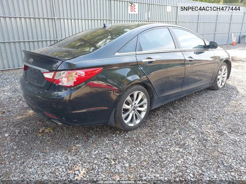 2012 HYUNDAI SONATA VIN 5NPEC4AC1CH477444 — фото 4
