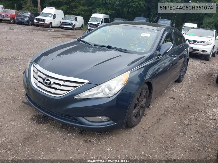 2012 HYUNDAI SONATA VIN 5NPEC4AC6CH361074 — фото 2
