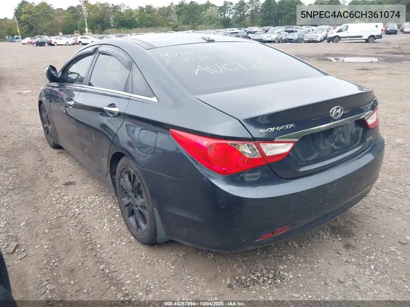 2012 HYUNDAI SONATA VIN 5NPEC4AC6CH361074 — фото 3
