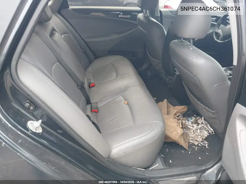 2012 HYUNDAI SONATA VIN 5NPEC4AC6CH361074 — фото 8