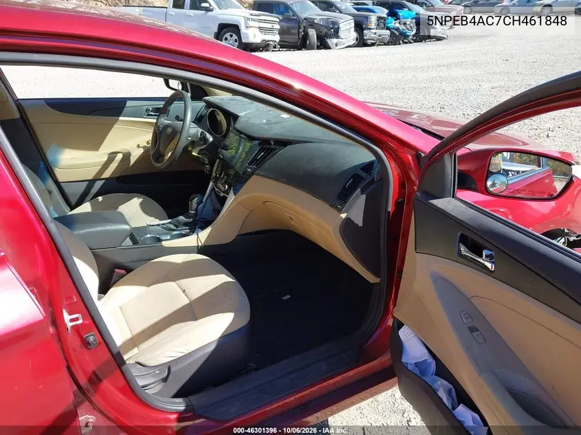 2012 HYUNDAI SONATA VIN 5NPEB4AC7CH461848 — фото 5