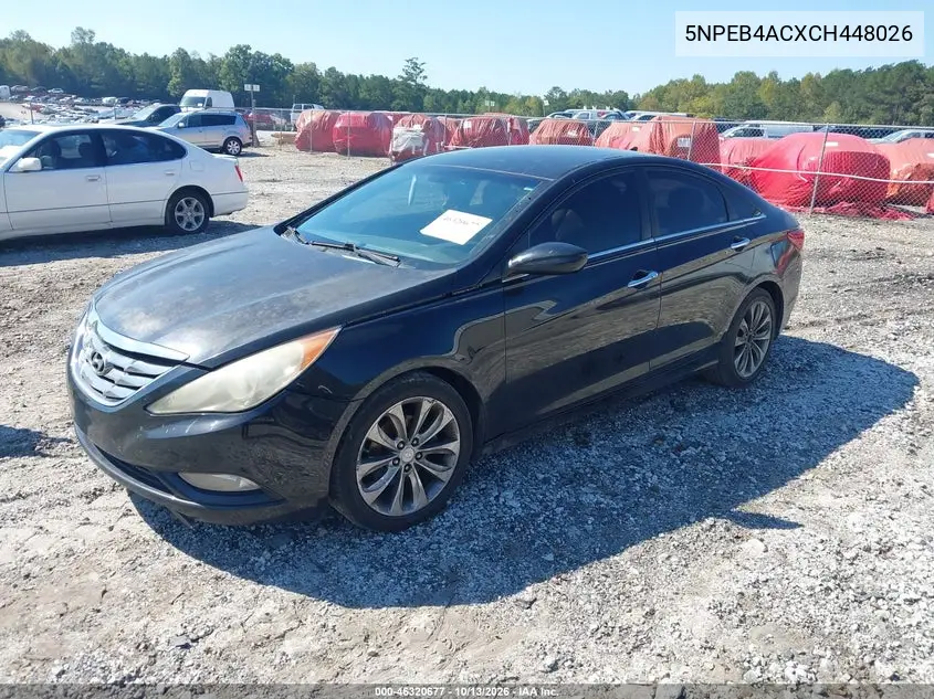2012 HYUNDAI SONATA VIN 5NPEB4ACXCH448026 — фото 2