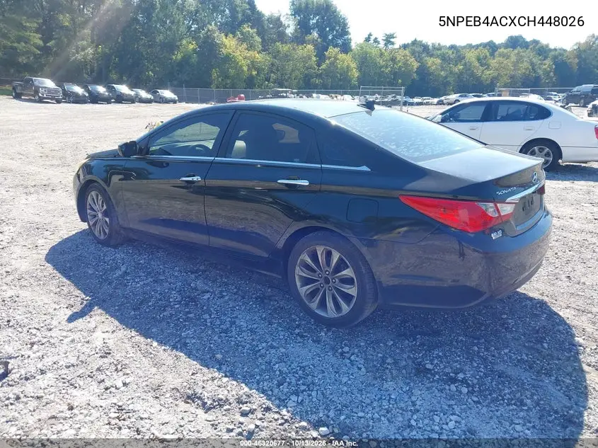 2012 HYUNDAI SONATA VIN 5NPEB4ACXCH448026 — фото 3
