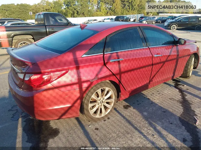 2012 HYUNDAI SONATA VIN 5NPEC4AB3CH418063 — фото 4