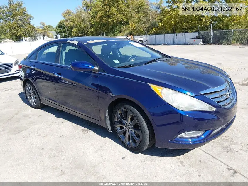 HYUNDAI SONATA 2012, VIN 5NPEC4AC0CH332167