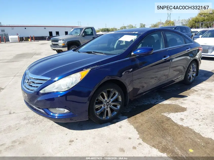 2012 HYUNDAI SONATA VIN 5NPEC4AC0CH332167 — фото 2