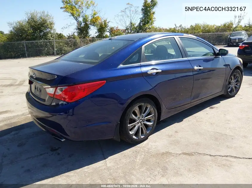 2012 HYUNDAI SONATA VIN 5NPEC4AC0CH332167 — фото 4