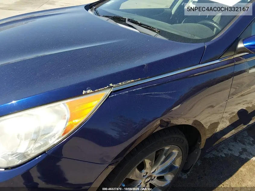 2012 HYUNDAI SONATA VIN 5NPEC4AC0CH332167 — фото 6