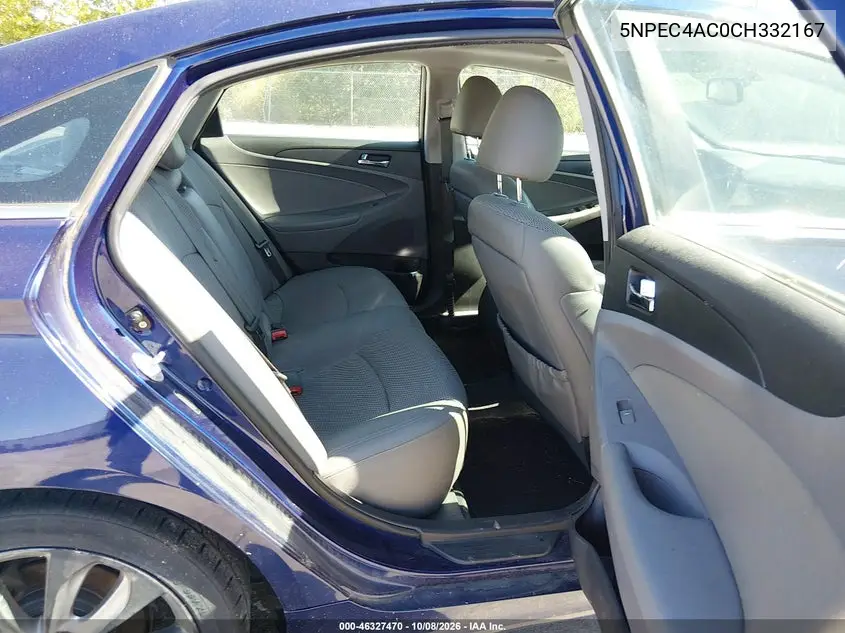 2012 HYUNDAI SONATA VIN 5NPEC4AC0CH332167 — фото 8