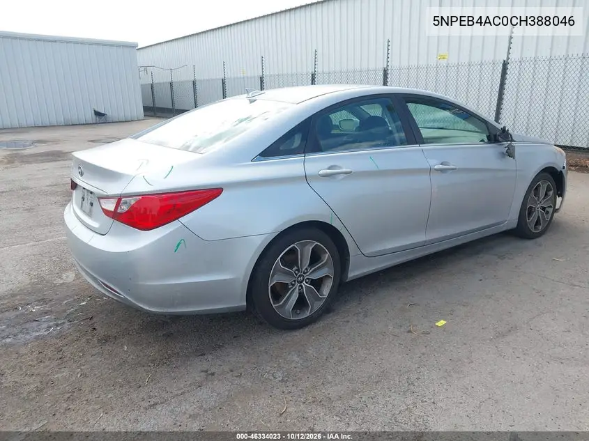2012 HYUNDAI SONATA VIN 5NPEB4AC0CH388046 — фото 4