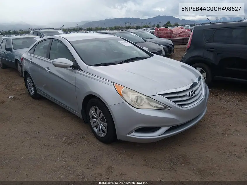 HYUNDAI SONATA 2012, VIN 5NPEB4AC0CH498627