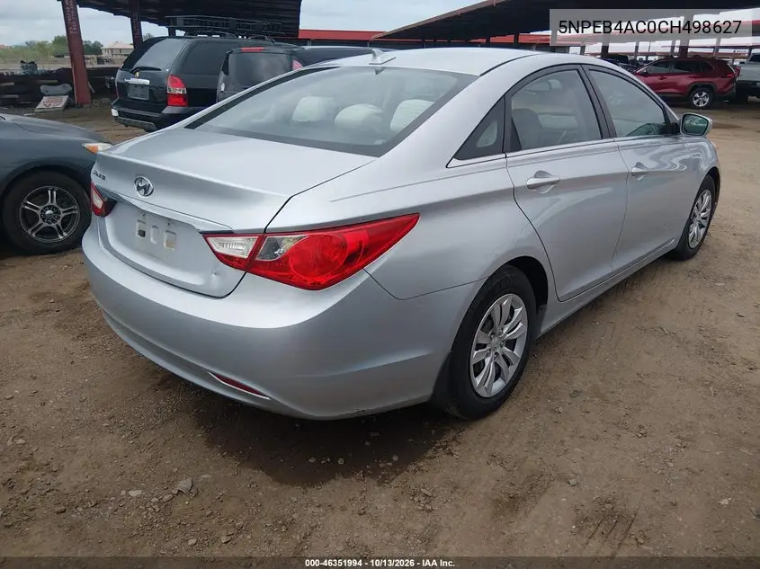 2012 HYUNDAI SONATA VIN 5NPEB4AC0CH498627 — фото 4