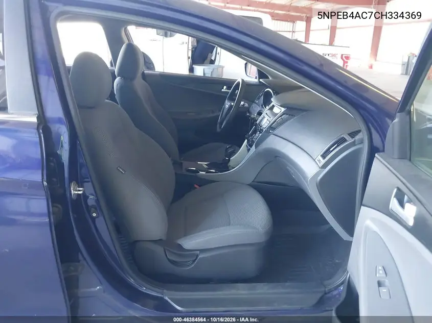 2012 HYUNDAI SONATA VIN 5NPEB4AC7CH334369 — фото 5