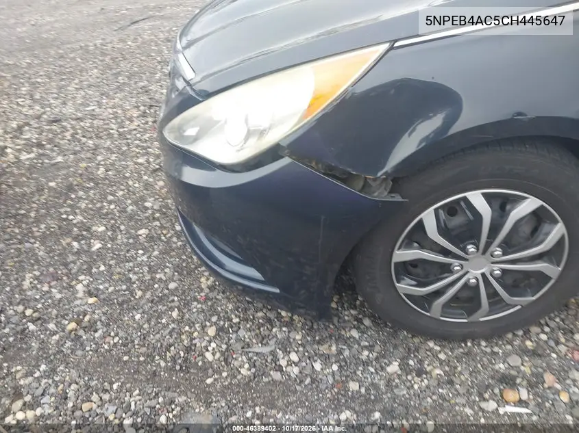 2012 HYUNDAI SONATA VIN 5NPEB4AC5CH445647 — фото 6