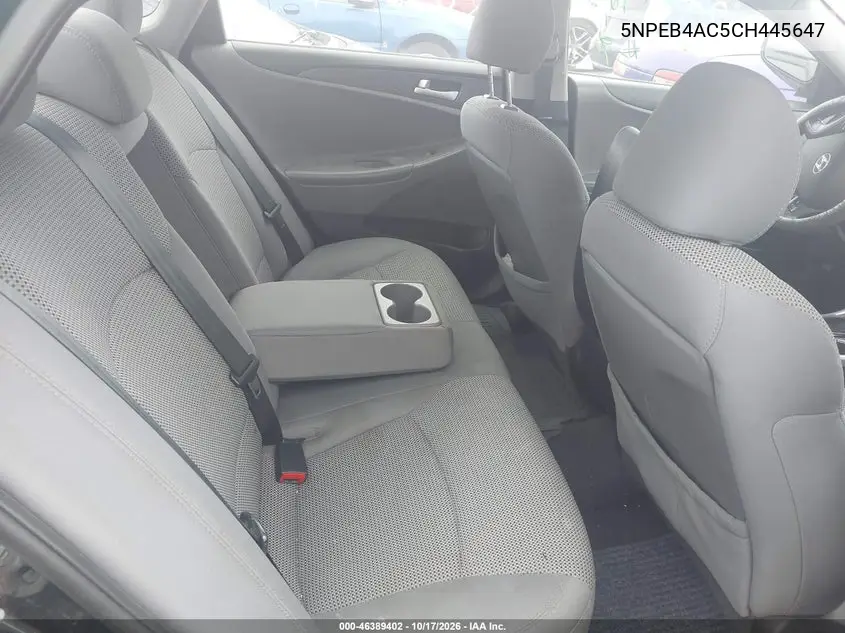 2012 HYUNDAI SONATA VIN 5NPEB4AC5CH445647 — фото 8