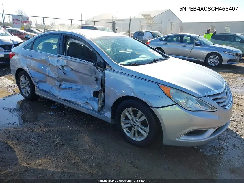 HYUNDAI SONATA 2012, VIN 5NPEB4AC8CH465407