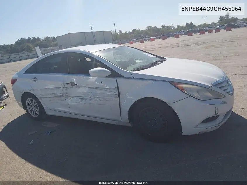 HYUNDAI SONATA 2012, VIN 5NPEB4AC9CH455064