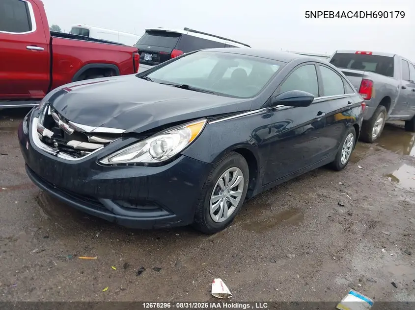 2013 HYUNDAI SONATA VIN 5NPEB4AC4DH690179 — фото 2