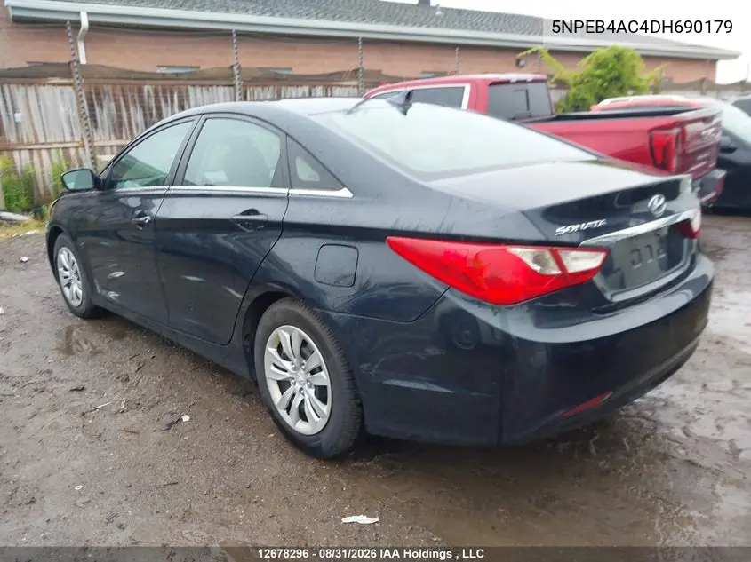 2013 HYUNDAI SONATA VIN 5NPEB4AC4DH690179 — фото 3