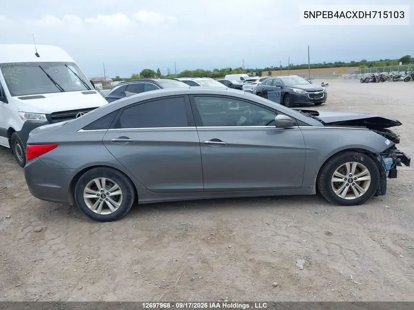 2013 HYUNDAI SONATA VIN 5NPEB4ACXDH715103 — фото 14