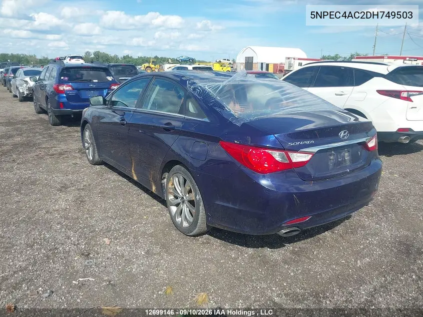 2013 HYUNDAI SONATA VIN 5NPEC4AC2DH749503 — фото 3