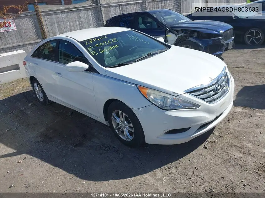 HYUNDAI SONATA 2013, VIN 5NPEB4AC8DH803633