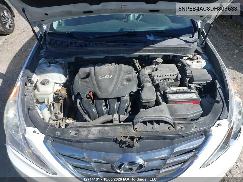 2013 HYUNDAI SONATA VIN 5NPEB4AC8DH803633 — фото 10
