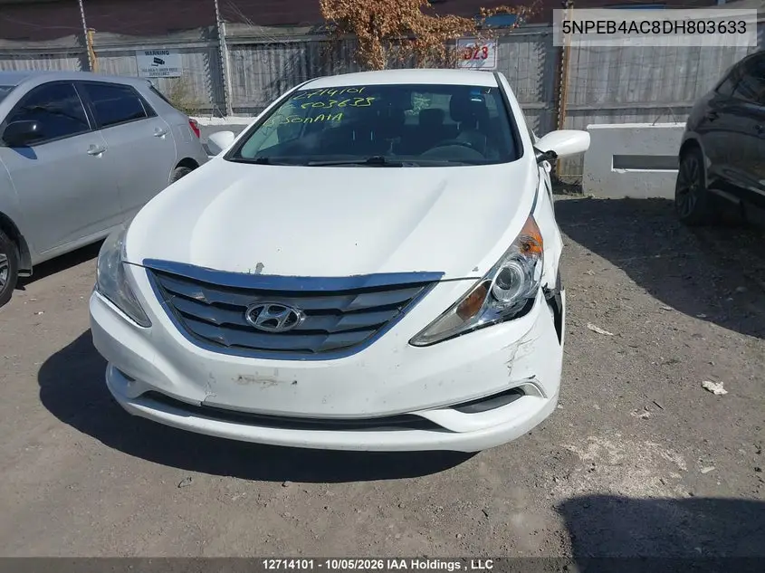 2013 HYUNDAI SONATA VIN 5NPEB4AC8DH803633 — фото 12