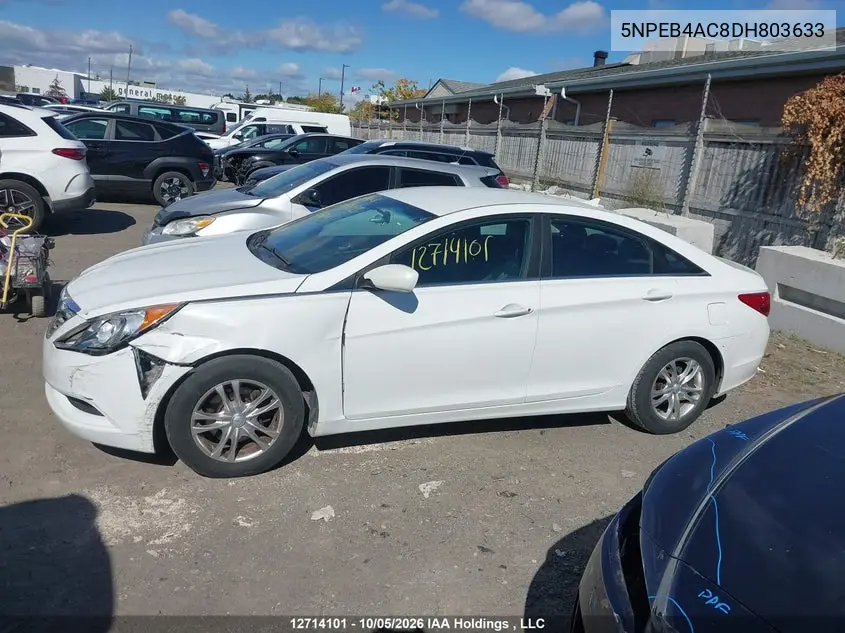 2013 HYUNDAI SONATA VIN 5NPEB4AC8DH803633 — фото 14