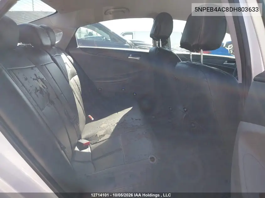 2013 HYUNDAI SONATA VIN 5NPEB4AC8DH803633 — фото 8