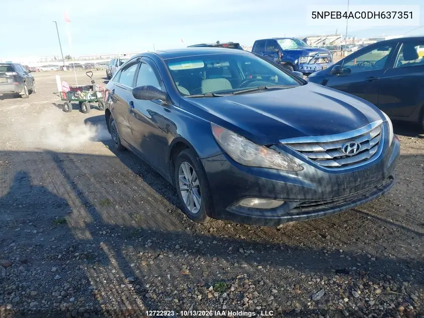 HYUNDAI SONATA 2013, VIN 5NPEB4AC0DH637351