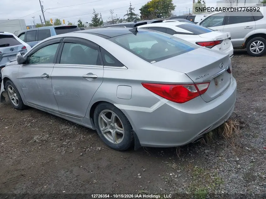 2013 HYUNDAI SONATA VIN 5NPEC4ABXDH776892 — фото 3