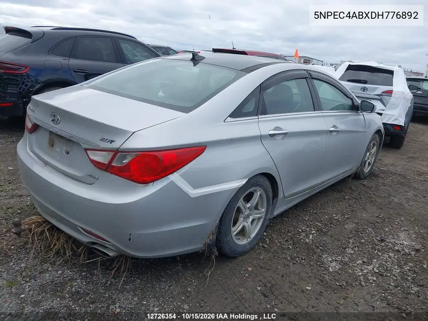 2013 HYUNDAI SONATA VIN 5NPEC4ABXDH776892 — фото 4