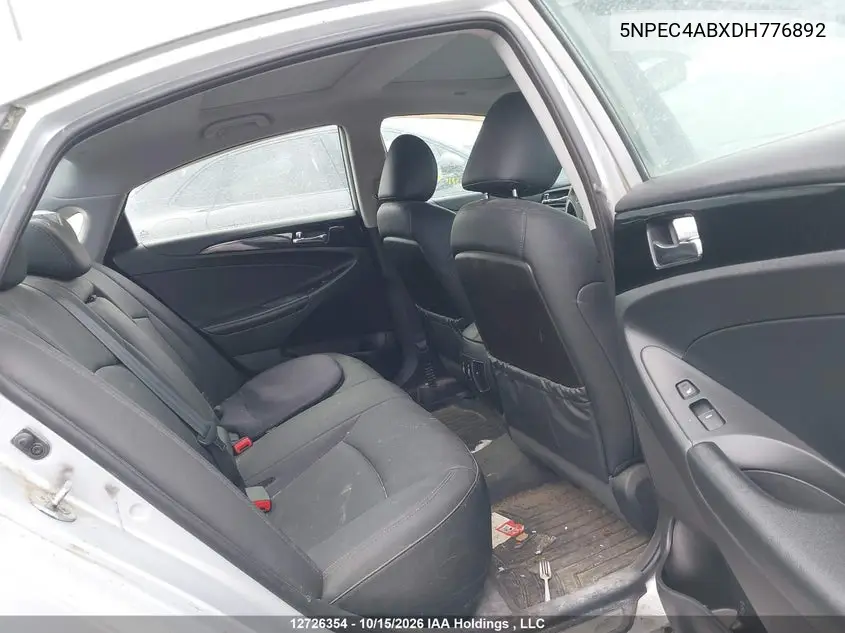 2013 HYUNDAI SONATA VIN 5NPEC4ABXDH776892 — фото 8