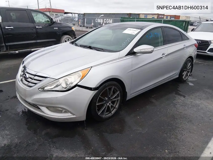 2013 HYUNDAI SONATA VIN 5NPEC4AB1DH600314 — фото 2