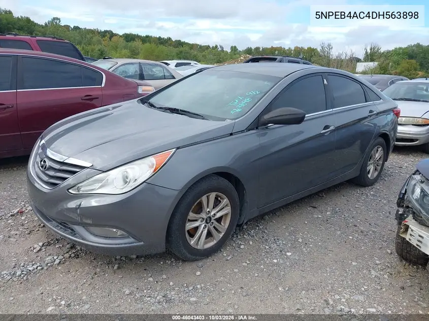 2013 HYUNDAI SONATA VIN 5NPEB4AC4DH563898 — фото 2