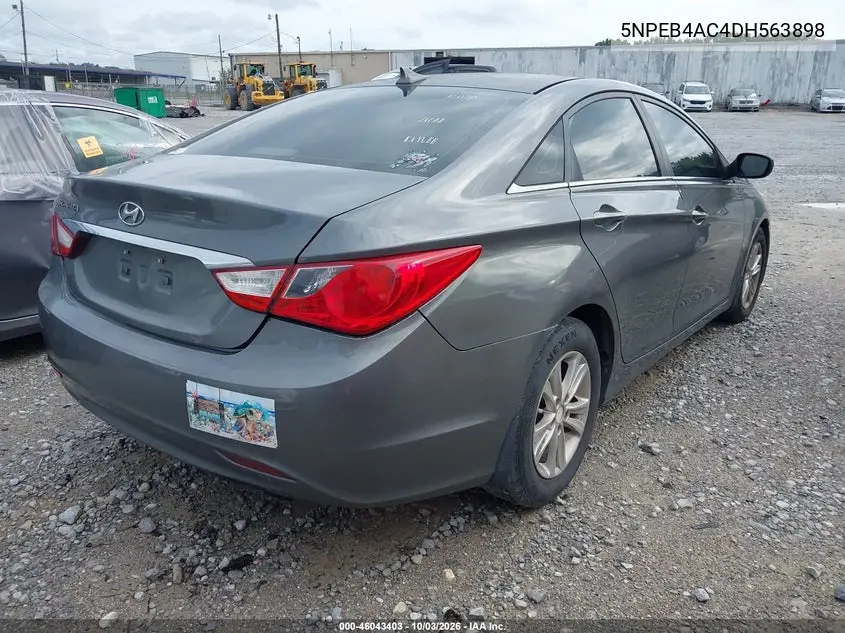 2013 HYUNDAI SONATA VIN 5NPEB4AC4DH563898 — фото 4