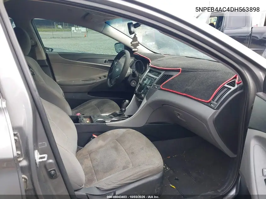 2013 HYUNDAI SONATA VIN 5NPEB4AC4DH563898 — фото 5