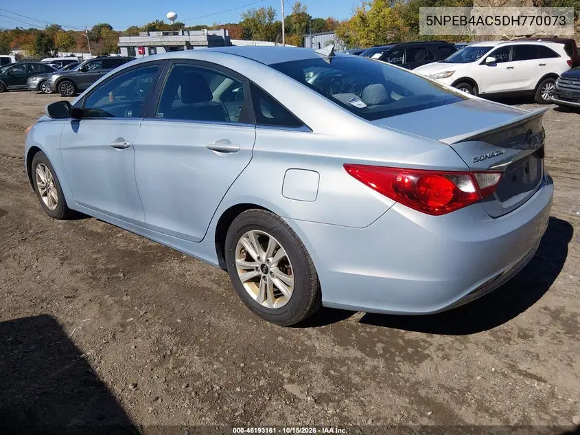 2013 HYUNDAI SONATA VIN 5NPEB4AC5DH770073 — фото 3