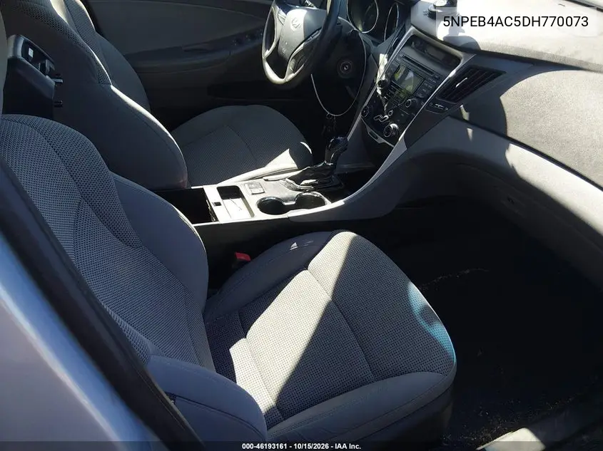 2013 HYUNDAI SONATA VIN 5NPEB4AC5DH770073 — фото 5