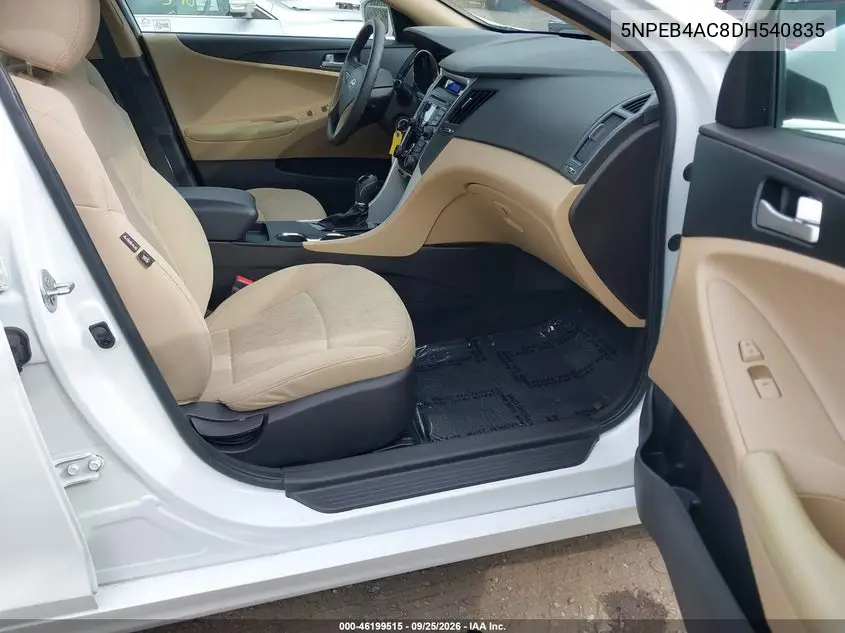 2013 HYUNDAI SONATA VIN 5NPEB4AC8DH540835 — фото 5