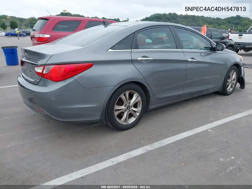 2013 HYUNDAI SONATA VIN 5NPEC4AC4DH547813 — фото 4
