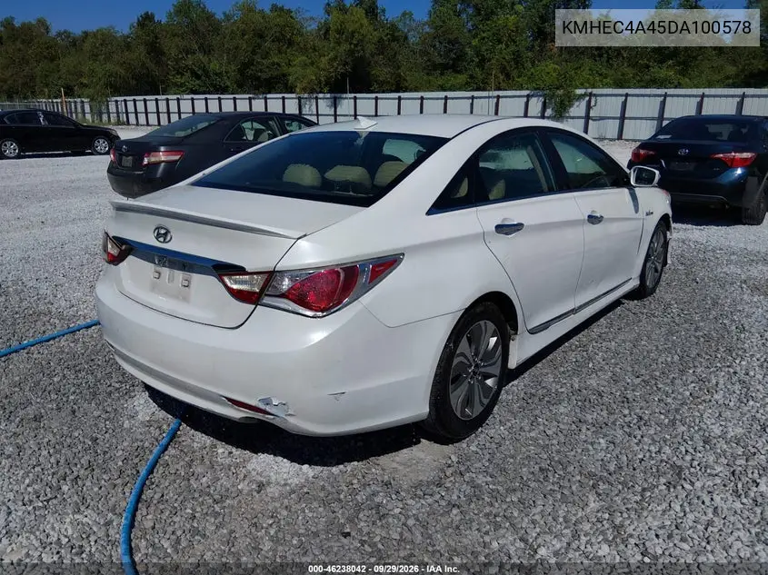 2013 HYUNDAI SONATA VIN KMHEC4A45DA100578 — фото 4