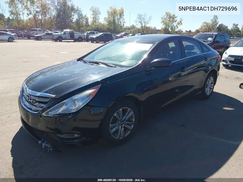 2013 HYUNDAI SONATA VIN 5NPEB4AC1DH729696 — фото 2