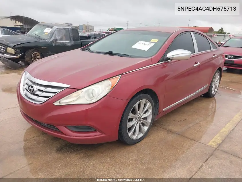 2013 HYUNDAI SONATA VIN 5NPEC4AC4DH675713 — фото 2