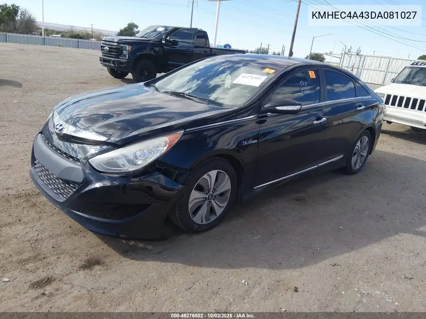 2013 HYUNDAI SONATA VIN KMHEC4A43DA081027 — фото 2